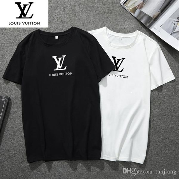 

Europe lei ure men t hirt contra t t hirt fa hion medu a men de igner hort leeve g8 13 loui vuitton, White;black