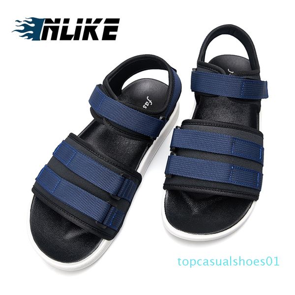

man beach sandals 2019 summer men's outdoor shoes roman men casual shoe t01, Black