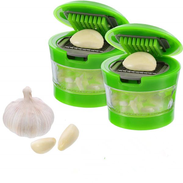 

garlic chopper, garlic-a-peel press,garlic mincer, and silicone garlic peeler, easy to clean, stainless steel