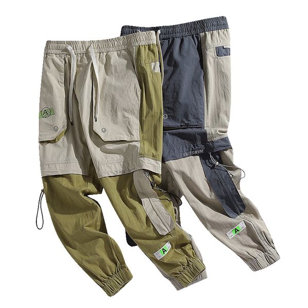 

2020 новая весна мужчины streewear шаровары эластичный пояс sweatpants мужской повседневный хлопок брюки lbz205, Black