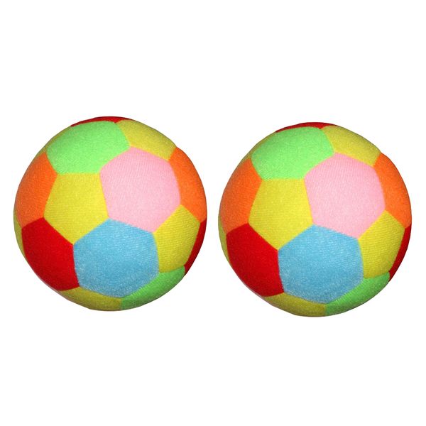 

2 pieces 17cm pp cotton football soft ball indoor outdoor soccer ball kids toys