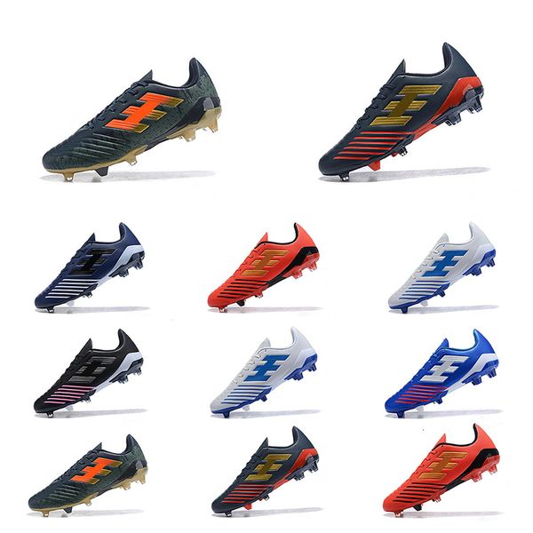 

2019 falcon soccer shoes fg football boots soccer cleats sneakers designer mens black red white blue shoes size 39-45