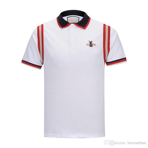 

моды поло вершины 2018 года весна лето brand new для мужчин поло тройники рубашки вскользь польос азии, White;black