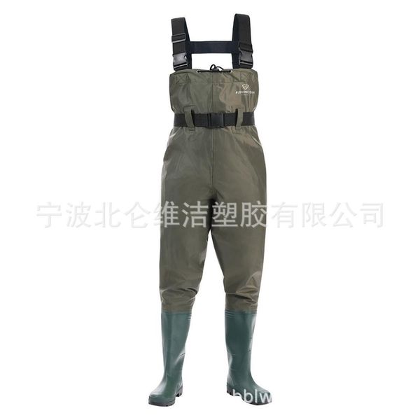 

bassland fishing clothes 420d fishing waterproof breathable boots thickened jumpsuit wear-resistant wader hunting wading pants