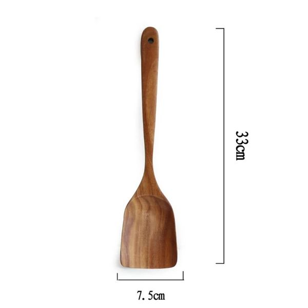 

1pcs set unique household solid wood kitchen tools unpainted acacia wooden kitchen tools cooking spoon spatula soup rice spoon