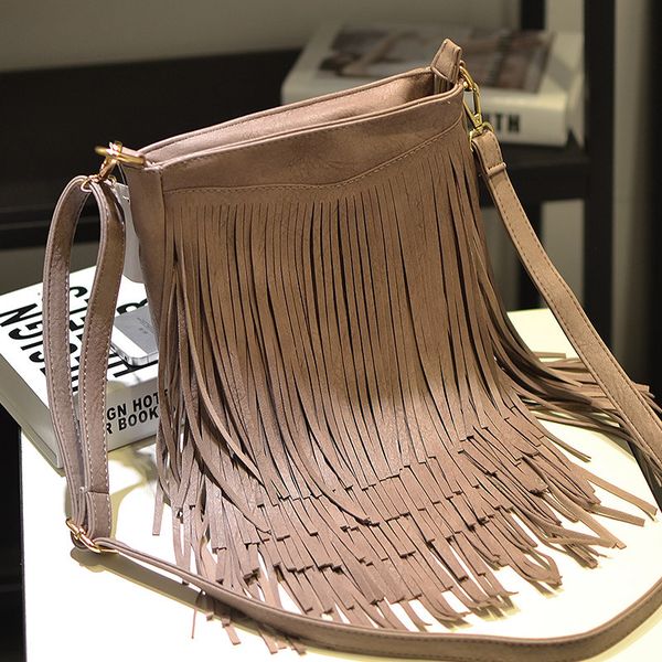 

fashion tassel bag personality slanting women's bag single shoulder retro women's