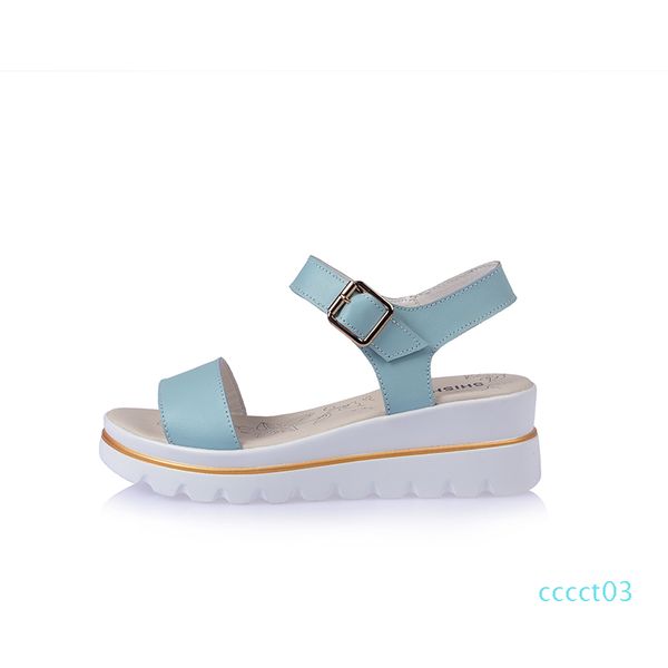 

weibate кожа клин сандалии женщин лето новый клин пятки платформы водонепроницаемая платформа roman слово пряжка дикие женщины сандалии ct03, Black