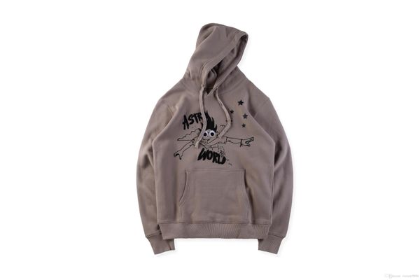 

19ss fashion brand new дизайнер сумасшедший человек печати свободно облегающие балахон hip hop street sport толстовка пуловер пальто мужчин, Black