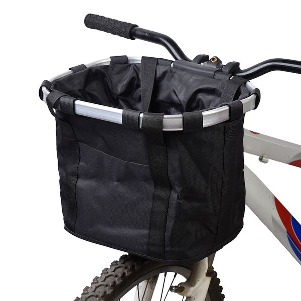 

lixada bike bag bicycle basket bicycle knapsack aluminum alloy frame carrier bike front carrier bag pet pouch outdoor rucksack