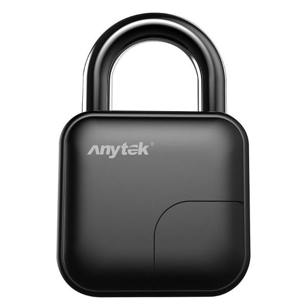 

anytek l3 smart keyless lock fingerprint padlock ip65 waterproof usb rechargeable anti-theft security door luggage case lock car