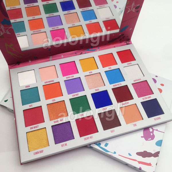 Make-up Jaw Breaker Lidschatten-Palette, 24 Farben, fünfzackiger Stern-Lidschatten-Palette, matt, metallischer Schimmer, Lidschatten, Schönheitskosmetik