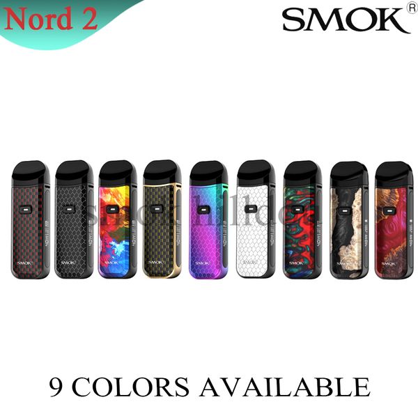 

100% Authentic SMOK Nord 2 Pod System Kit 1500mah 40W VW Аккумулятор с 4,5 мл Nord2 RPM / Nord Pod Cartridge 0.69inch OLED экран