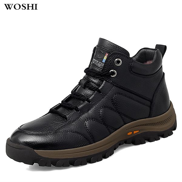 

men boots plus velvet warm winter snow boots sneakers waterproof shoes men high lightweight black ankle solid footwear