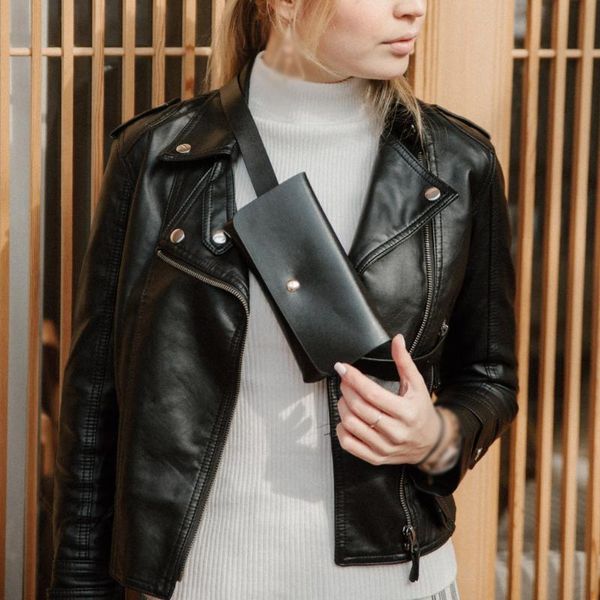 

сумка талии женщины открытый портативный fanny pack pu leather solid chest сумка путешествия альпинизма мобильный телефон поясном ремне сумк