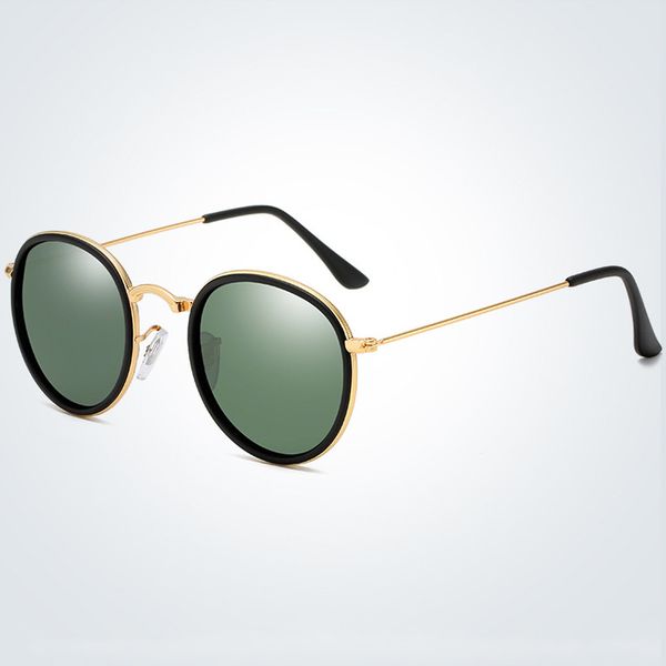 

brand design polarized sunglasses classic metal men round driving sun glasses women uv400 sunglass shades eyewear oculos de sol, White;black