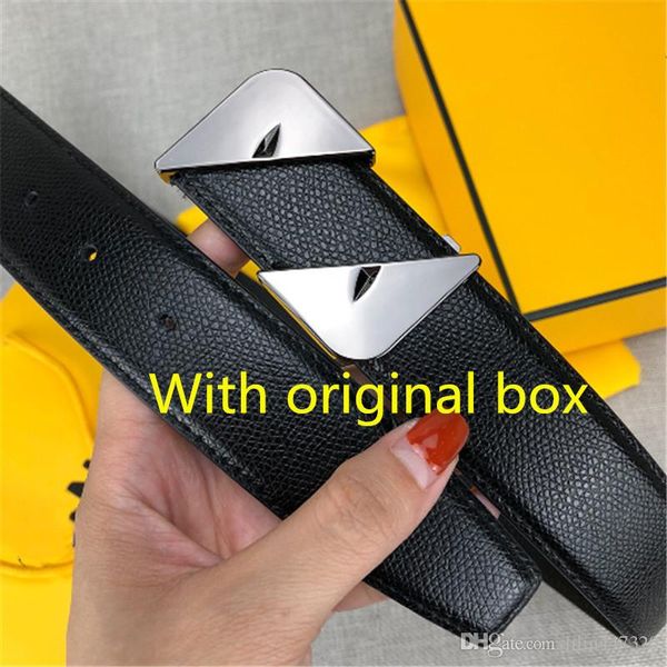

2020 with original box designer belts luxury belts mens womens belt brand casual with monster smooth buckle novelty belt leather belt, Black;brown