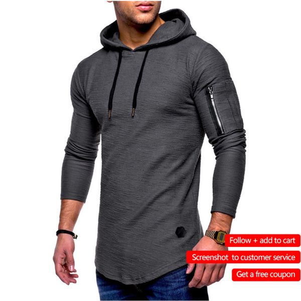 2019 Camiseta de manga larga de primavera para hombre Camiseta de fibra de bambú Camiseta de primavera y verano para hombre Camiseta de algodón de manga larga para hombre Bodybuildi