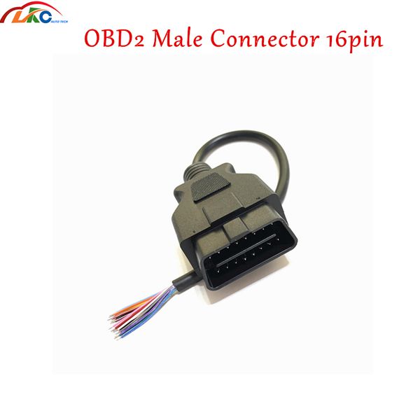 

16 pin obd 2 male connector extension opening cable to female 16pin obdii adapter with obd2 plug car diagnostic tool