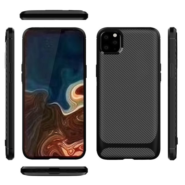 

carbon fiber style tpu phone case for iphone 11 pro max xs max xr 8plus 7 6plus