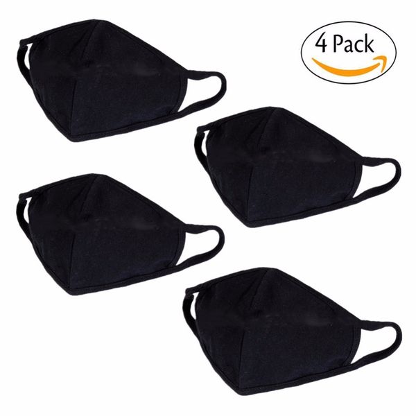 

zwzcyz унисекс анти-пыль хлопок рот маски черный анти-пыль аллергия грипп рот маски половина маски для лица 4 шт