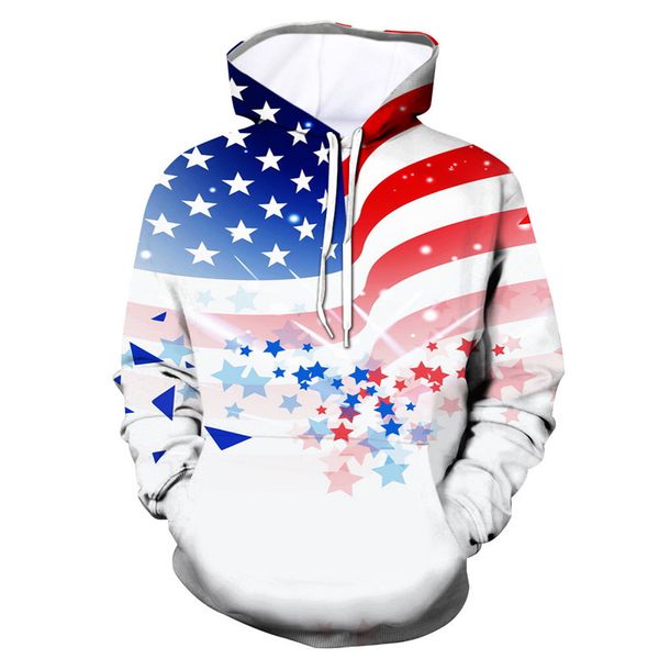

2019 autumn independence day 3d hoodie men/women sweatshirts fashion casual hoodies spring/autmun men hooded teenage coats, Black