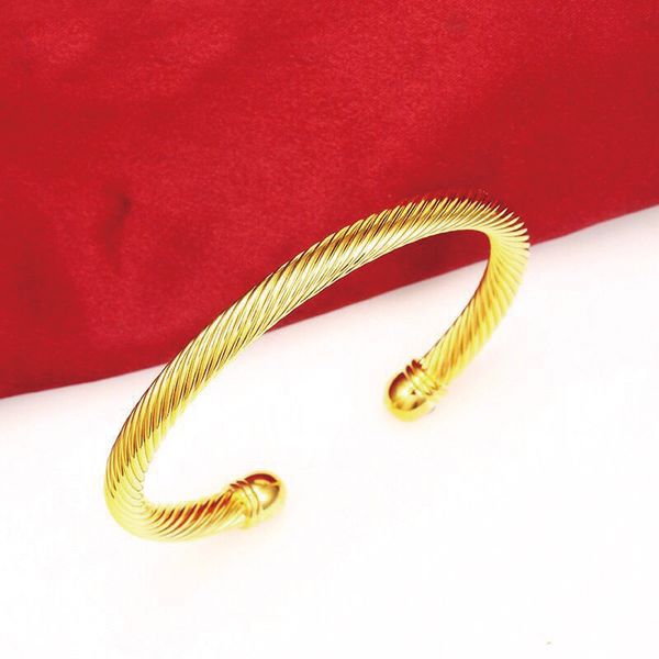 

mxgxfam fashion jewelry whorl bangles and bracelets for women 24 k pure gold color, Black