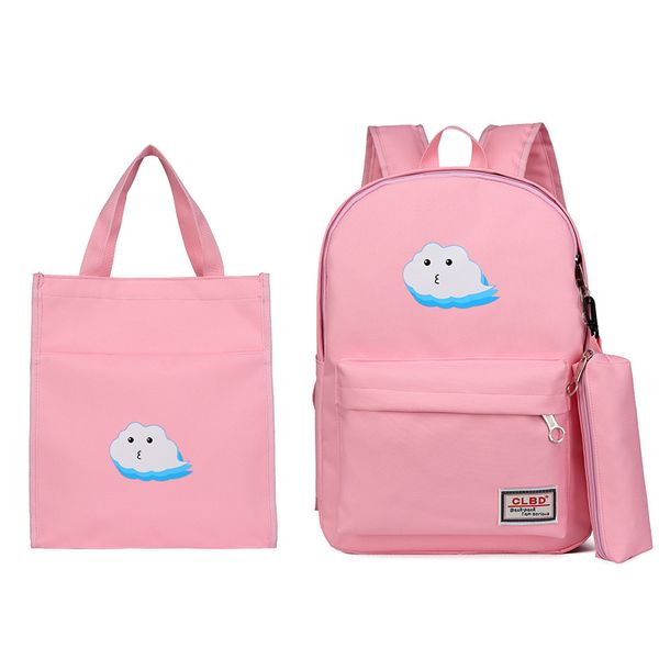 

2pcs/set lapchildren school backpacks for girls boys teenagers female bagpack sac a dos femme cute cat canvas satchel kids