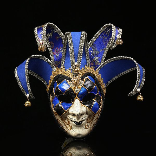 3 Цвета вечеринка Jester Jolly Masks Cosplay Clown Full Face Mask Creative Presument Mascherine Masque LW-65