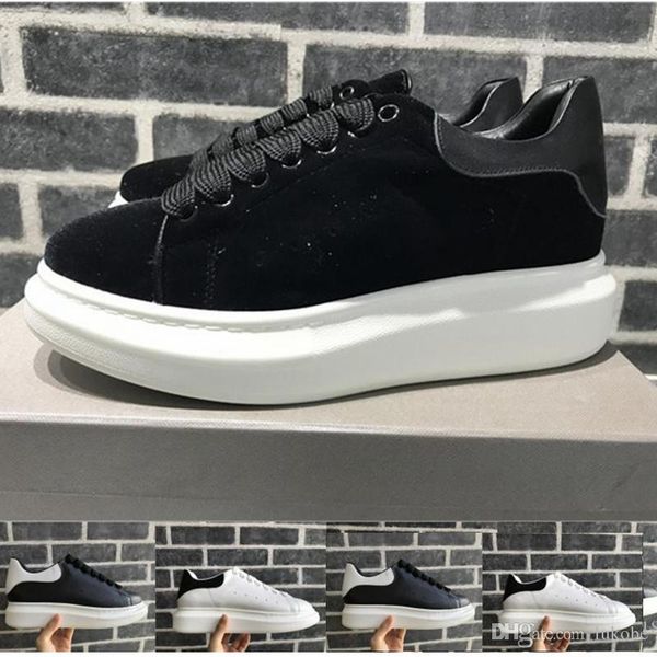 

2019 velvet black men women chau ure hoe beautiful platform ca ual neaker luxury de igner hoe leather olid color dre hoe