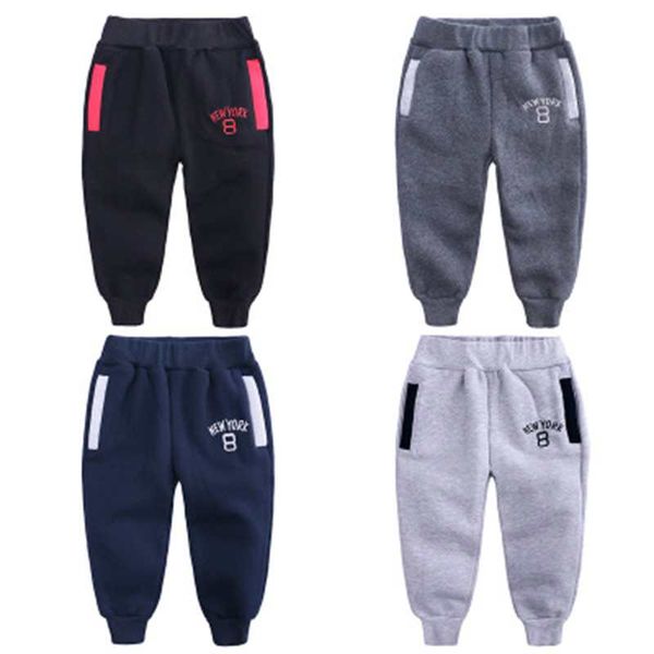 

new boys pants kids harem pants autumn thick letter print cotton girls children trousers for boys long, Blue