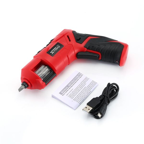 

x-power 6v cordless electric screwdriver bits kit with led lighting wireless screw power driver drill power tools hot
