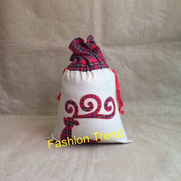 

50pcs/lot wholesale new arrival price christmas stocking candy bag super quality santa sack presents