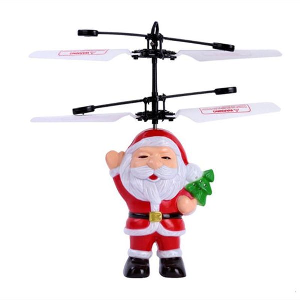 

santa claus electric infrared sensor flying ball father christmas inductive aircraft helicopter flying toys christmas gift dhl