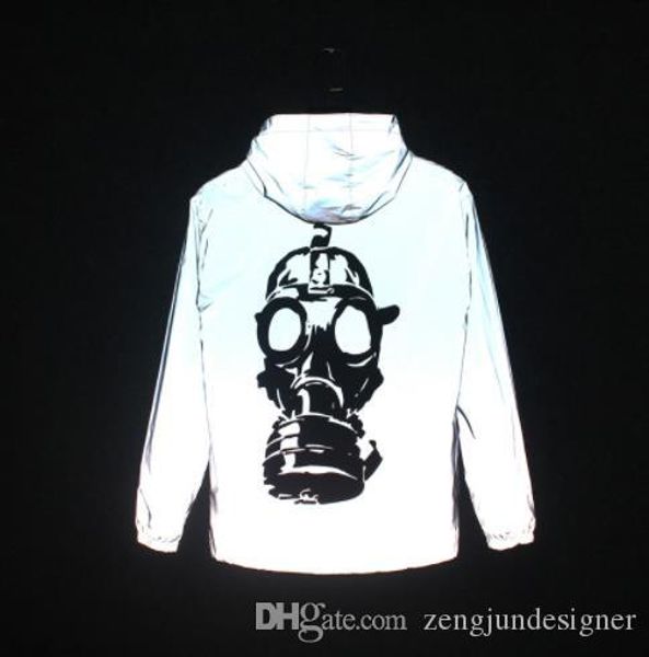 

3m reflective мужские осень desinger пара куртки с длинным рукавом мода стиль homme толстовки solid color hip hop повседневная одежда, Black;brown