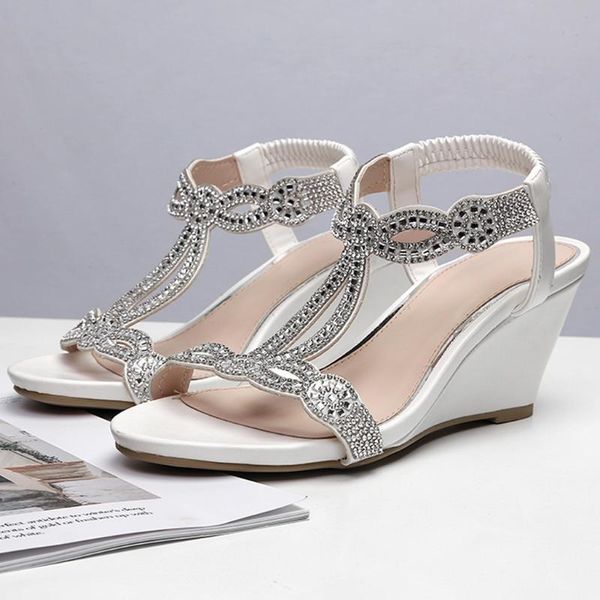 

bohemia style wedges platform sandal for woman classics non-slip platform sandal woman shoes summer back strap, Black