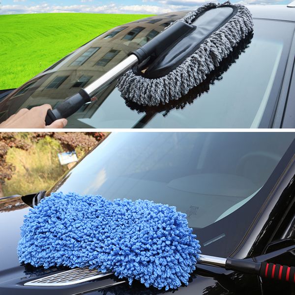 Car Duster Multipurpose Microfiber Wash Brush Vehicle Interior And Exterior Cleaning Kit With Extendable Handle For Car Or Home Grout Sponge Car Wash