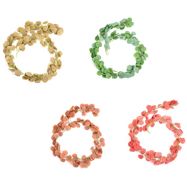 

artificial fake diy silk hanging eucalyptus garland wedding party simulation wicker leaves vine decorations
