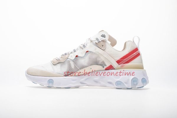 

React Element 87 Белый Парус Light Bone AQ1090-100 Мужские Женщины Кроссовки Спортивные Повседнев