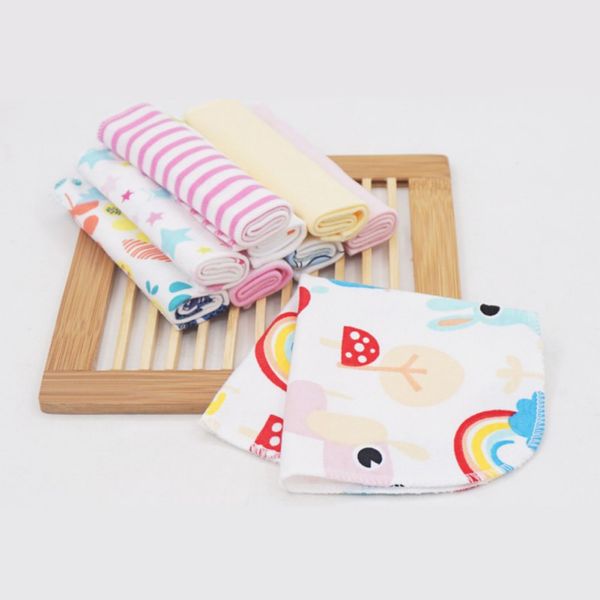

8 pcs baby bibs cotton cartoon pattern bibs shower products towels new