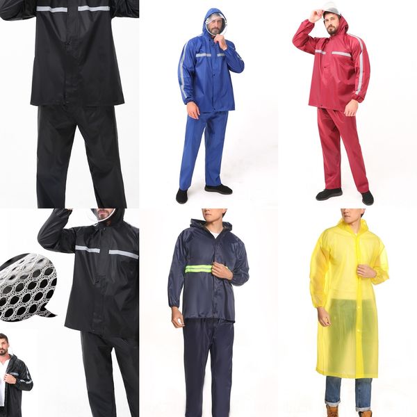 

oxford cloth pvc motorcycle motorcycle electric vehicle electric vehicle reflective split raincoat set, Red;brown