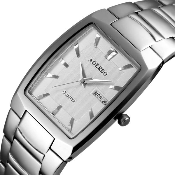 

new men watches 50m waterproof ultra thin date clock male steel strap casual quartz watch men wrist sport watch, Slivery;brown