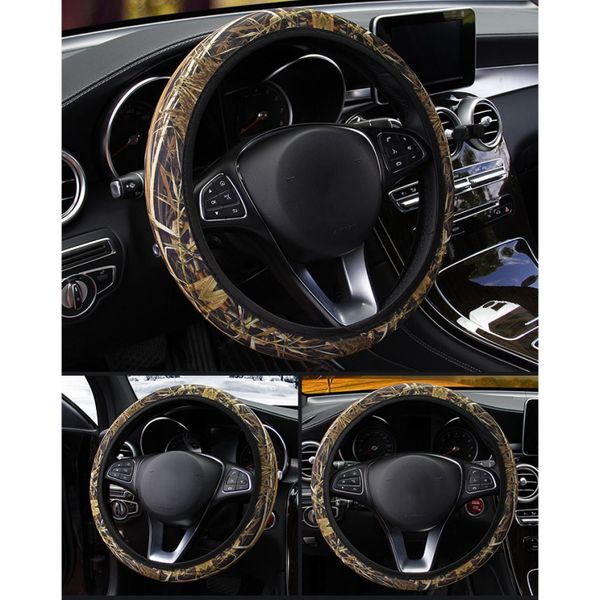 

new camouflage swimsuit material sbr non-slip elastic band no inner ring car steering wheel cover