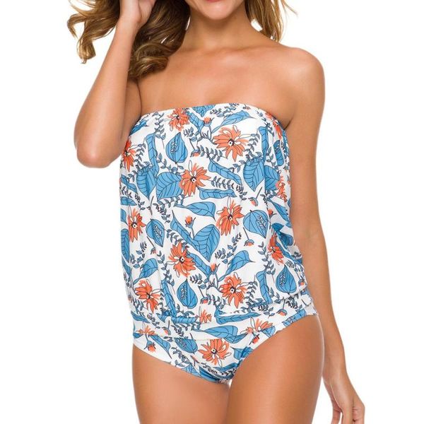 

женские плюс размер без бретелек из двух частей бикини набор сексуальный с плеча купальник купальники купальный костюм пляжная одежда для ле