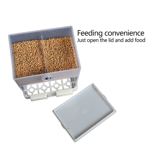 

pet birds parrot automatic seed feeder box birds cage accessories feeding devices 440ml/850ml capacity