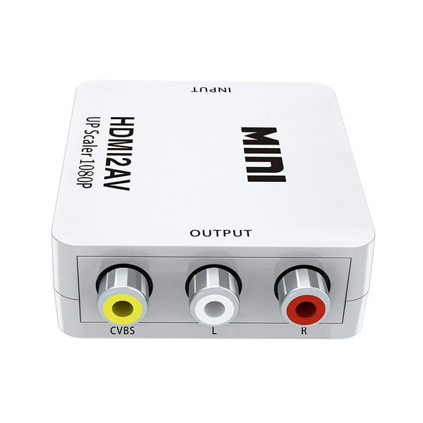 

mini hd 1080p hdmi2av video converter box hdmi to rca av/cvsb l/r video support ntsc pal output hdmi to av adapter