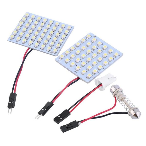 

48-smd 1210 led panel interior lighting bulb car auto white lights 10pcs