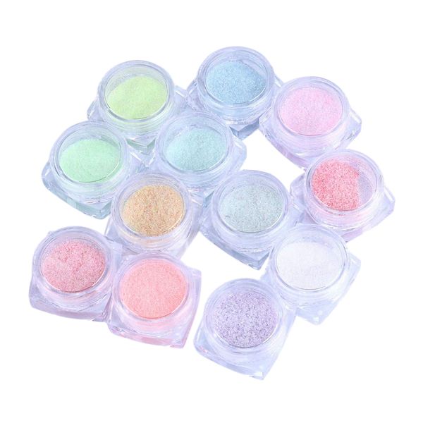

12 color/set icing confectionery color powder nail art decoration, Silver;gold