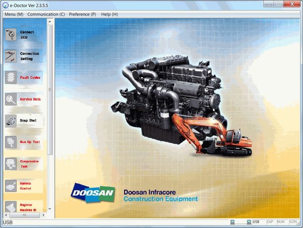 

doosan edoctor двигателя диагностическое 2.3.5.6 (edia