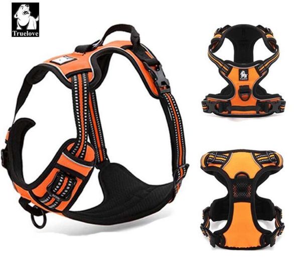 

reflective nylon large pet dog harness all weather service dog ves padded adjustable safety vehicular lead for dogs pet 666
