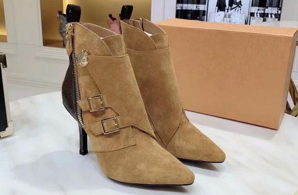 

5a 6727400 janet ankle boot,leather with canvas,leather outsole,silver-tone metal zip,engraved closure,size 35-41,dhl ing, Black